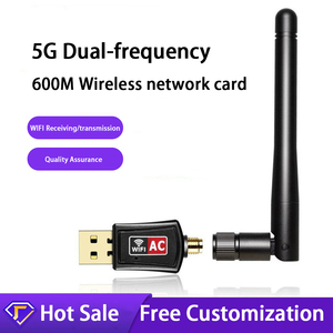 Mini 600m Dual-band USB Wireless scheda di rete 2.4G/5.8G Computer senza fili USB WiFi ricevitore e trasmettitore per l'home Office - Product Image 3