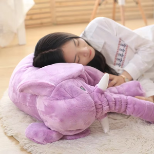 UYEAH toptan 40cm dolması hayvanlar oyuncaklar fil peluş yastık özel büyük kulaklar fil yastık hayvan peluş bebek uyku için - Product Image 2