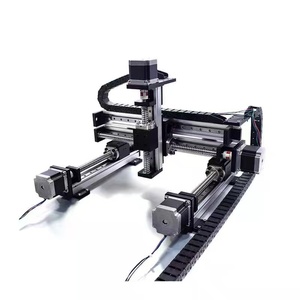 Máquina de mesa deslizante XYZ de 4 ejes personalizable, Robot de pórtico, Riel de guía lineal, accesorios de torno, Motor de rodamiento, bloque PLC