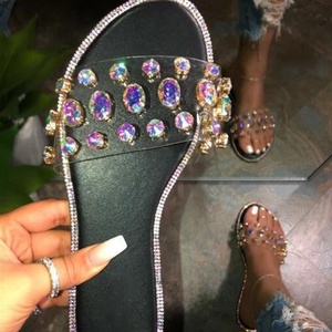 Xăng Đan Cho Nữ Chiều Rộng Rộng, Giày Đế Bệt Thoải Mái 2020 Pha Lê Dép Xăng Đan Mùa Hè Đi Biển Thời Trang Du Lịch Dép Xỏ Ngón - Product Image 2