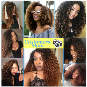 Ombre 1B/27 màu sâu sóng bó phần mở rộng tóc người 100% Brazil Trinh Nữ tóc 1B/27 màu sâu sóng bó tóc con người - Product Image 6