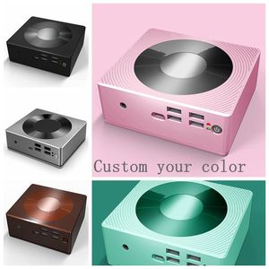 ミニPC内蔵WiFi互換Win 11 LinuxデスクトップホームオフィスゲームデュアルネットワークポートミニPC n100 - Product Image 1