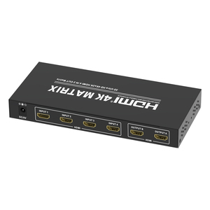 4K para HDMI 4x2 Matrix Switcher 4 Entrada 2 Salida para HDMI Switch Splitter con IR S/PDIF Divisores y convertidores de video