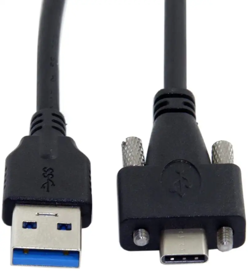 Cabletolink de fábrica, 2021 usb 3.1 tipo-c, parafuso duplo, travamento para usb3.0, cabo de dados 1.2m, tipo de montagem do painel