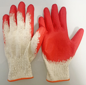 قفازات واقية قطنية رخيصة ومخصصة 10 غرام قفازات صناعية ناعمة من اللاتكس الأحمر والمطاط مطلية بالقفازات لأعمال البناء في الولايات المتحدة الأمريكية - Product Image 5