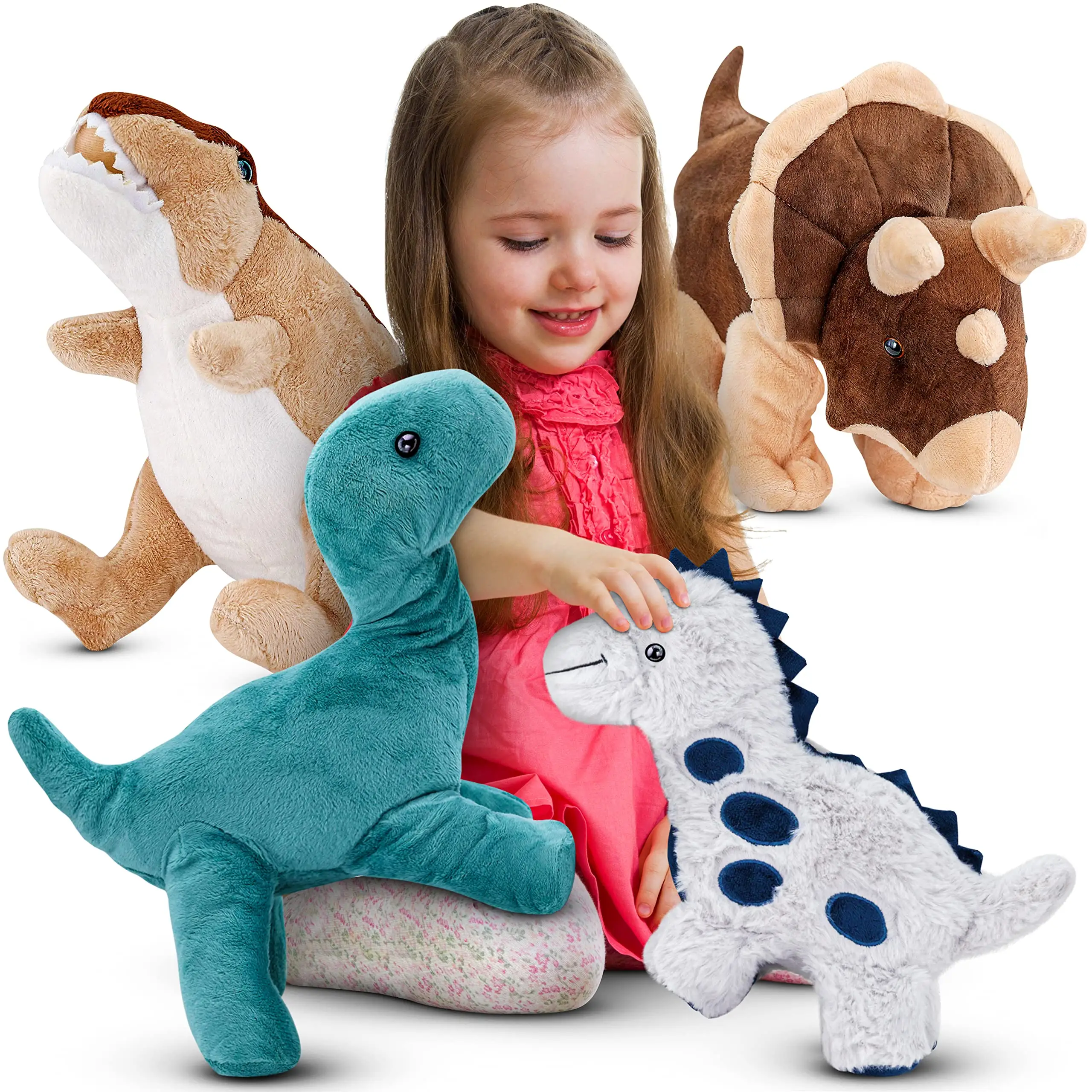 Dinosaurio de peluche Super suave para niños, juguete de dinosaurio de peluche de dibujos animados, almohada para dormir, decoración del hogar, 25cm