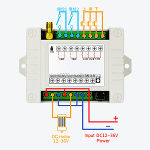 シャッターモーターの前方逆操作のためのDC12V-36V 433MHzデュアル出力モーター制御スイッチ - Product Image 5