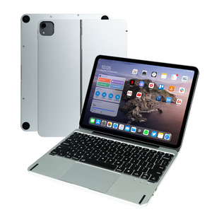 Fábrica Atacado OEM/ODM Teclado Mágico de Alumínio Completo com Duas Dobradiças e Retroiluminado para 10.9 ''iPad Air, 11'' iPad Pro Light Grey