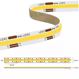ไฟแถบ LED สามสีแบบสองสีที่สามารถปรับอุณหภูมิได้ CCT 7 + 7W 24V 608 5/8/10มม. - Product Image 3