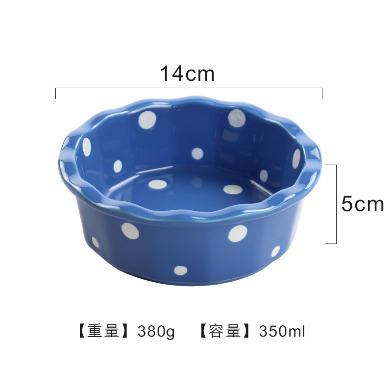 Bol à pois bleus