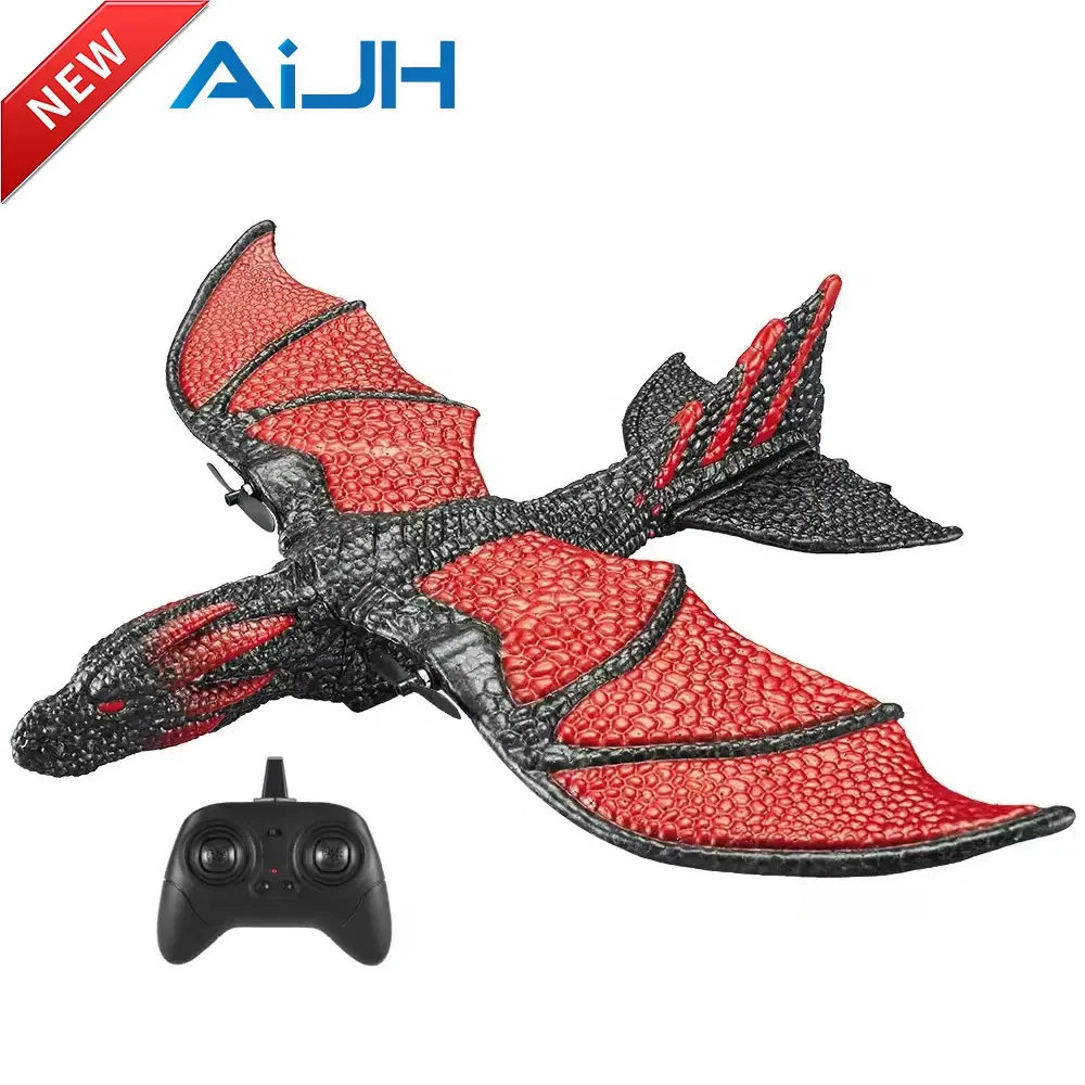 AiJH Dinossauros RC Espuma Avião Brinquedo Planador Modelo RC Dinossauros voadores Avião de Controle Remoto