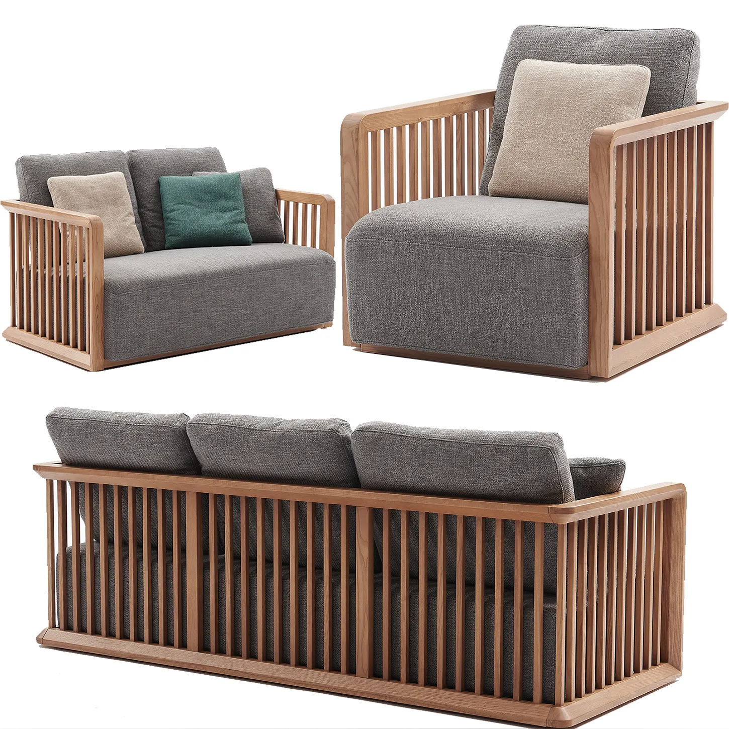 Cum Bed Sofa Sets für Wohnzimmer möbel Eschenholz Schnitt Französisch Sofas Zaun Grill Boden Niedriger Holzrahmen Solid Modern
