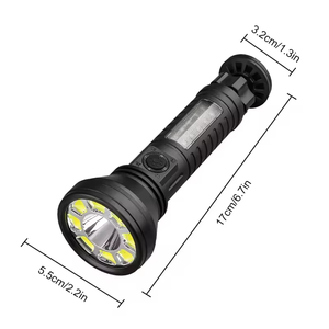 Đa Chức Năng Ngoài Trời Leo Núi Đèn Pin ABS Cắm Trại Có Thể Sạc Lại Đèn Pin <span class=keywords><strong>Torch</strong></span> Ánh Sáng Phụ Kiện - Product Image 6
