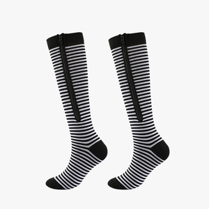 Wholesale Knee High Sports Pressure Compression Zip <strong>Sock</strong> <strong>Stretch</strong> Running Compression Sport Open Toe <strong>Socks</strong> With Zipper - Product Image 3