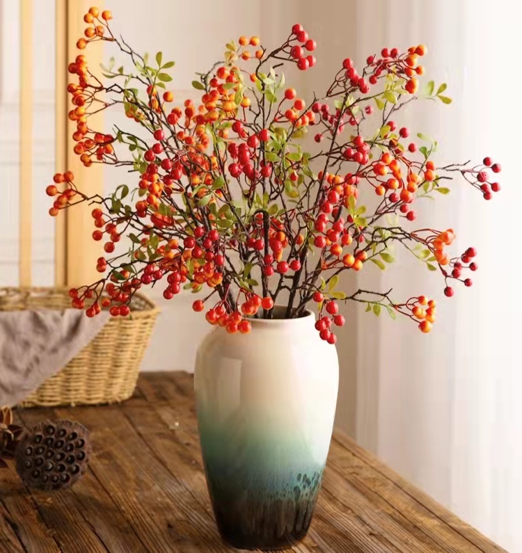 Modern simple creative flower arrangement ceramic dried flower vase floral decoration