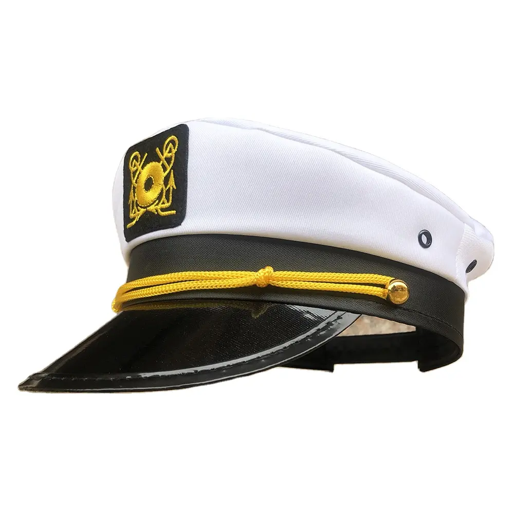 Auténtico sombrero de capitán marinero unisex para negocios realistas o disfraz de playa