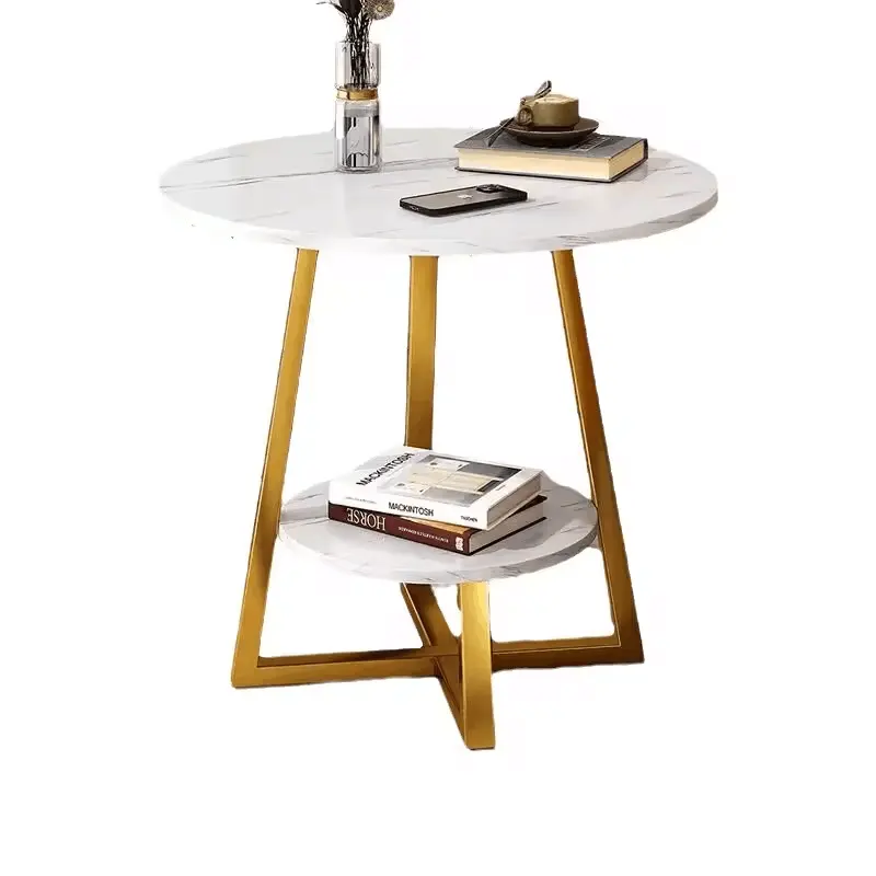 Fábrica al por mayor moderna mesa de centro de troncos sala de estar comedor muebles en mármol y metal adecuado para uso en el bar del hogar