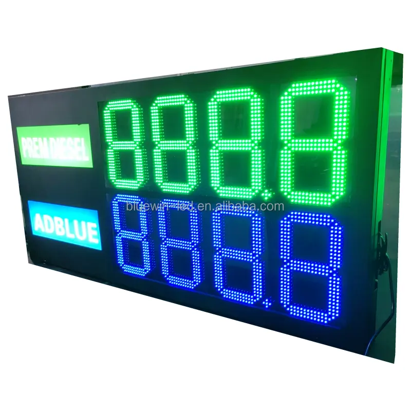 Grande segno di prezzo a LED display stazione di servizio digitale 7 segmento