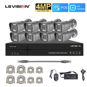 LS VISION Manufacturer CCTV 4CH 8CH 4MP Poe AI Human Outdoor Surveillance Ip <strong>Camera</strong> Kit Cctv <strong>Camera</strong> System Security <strong>Camera</strong> - Product Image 4