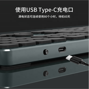 Portable Rechargeable 2.4g Wireless and bluetooth Dual Mode <strong>Keyboard</strong> Aluminum Alloy <strong>Keyboard</strong> for Apple Ipad Android Tablet - Product Image 6
