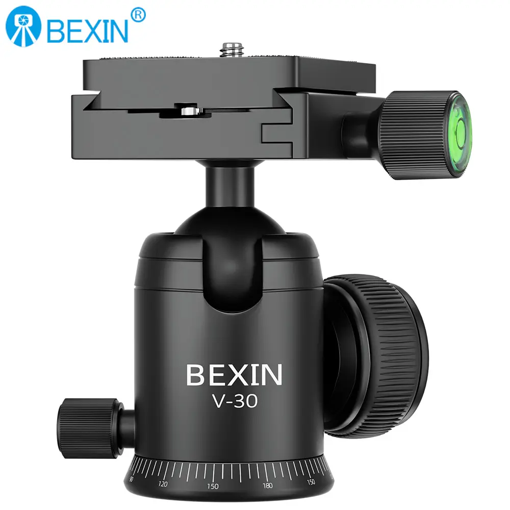 BEXIN מקצועי צילום אלומיניום נייד 360 תואר מסתובב מצלמה חצובה הר כדור ראש עבור Canon Sony Dslr מצלמה