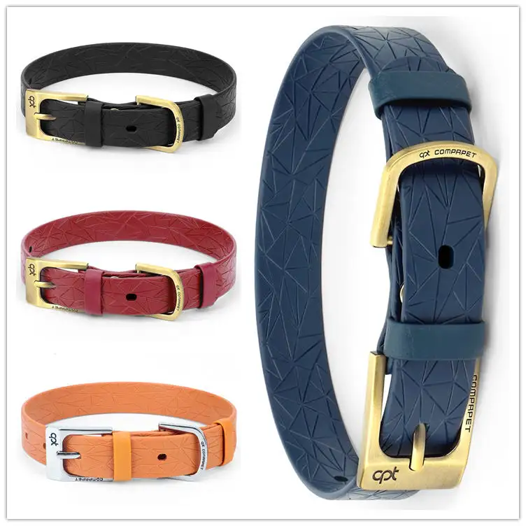 Support Customized Dog Collar Waterproof TPU Coated Webbing Pet Collars for Puppy Small Medium Large Dogs
