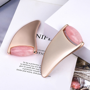 2025 <strong>Top</strong> Selling Face Roller Guasha Massage Tools Metal Rose Quartz Roller Gua Sha Kit Custom Logo <strong>Jade</strong> Roller and Gua Sha Set