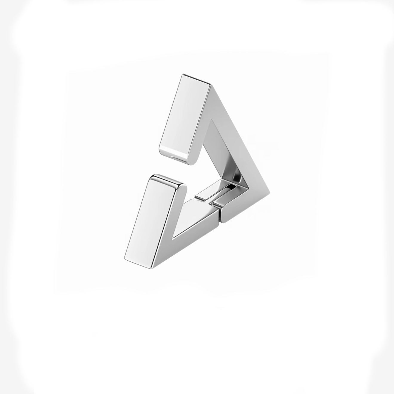 single silver triangle