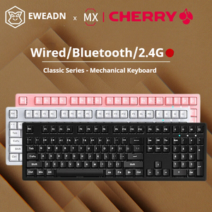 EWEADN Z87 87 87-Key PBT Keycaps Wired USB 2.4G sem fio RGB Backlit Hotswap PCB Novo Teclado Mecânico para PC Laptop Desktop