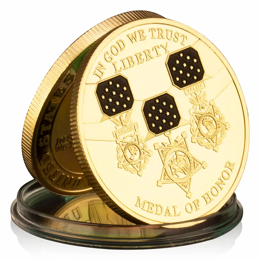 Medali Honor Cllectible koin Liberty koleksi Souvenir Patung Liberty berlapis koin peringatan emas dalam Tuhan kami percaya Amerika Serikat