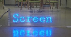 <strong>Led</strong> Indoor Adhesive Transparent Screen 3mm Thickness <strong>LED</strong> Screen Display P10 Flexible <strong>Led</strong> Wall Panel, Accept Custom - Product Image 4