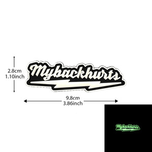 Sırtım ağrıyor, sırtım acıyor. Moral rozetli yama, Velcro Armband, PVC yumuşak kauçuk sırt çantası - Product Image 6
