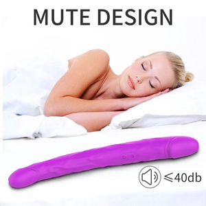紫のVeiny 12インチダブルバイブレーターDildo女性またはレズビアンカップルのための9つのスピードモード - Product Image 6