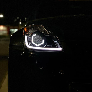 2022最新の起動シーケンスLed DRLストリップチューブ、車のヘッドライトアクセサリー用インジケーター付き