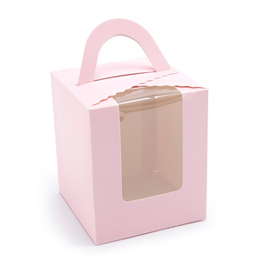 Складная коробка для упаковки тортов с прозрачным окном - Product Image 2
