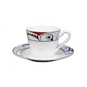 Factory Direct Popular Designs Customized 220ml Bone China <strong>Cup</strong> and Saucer for Decal Patterns <strong>Cups</strong> - Product Image 1