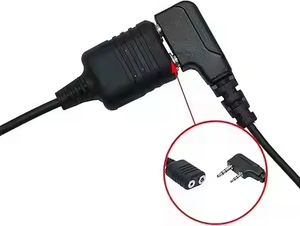 VERTEX/YAESU VX-7R转换为Kenwood宝丰2针连接器电缆的双向无线电耳机适配器 - Product Image 2