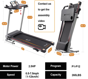 2025 Three in One Exercise Fitness Machine 12 Preset <strong>Programs</strong> for Intelligent Treadmill Under Multi-functional Desk - Product Image 6