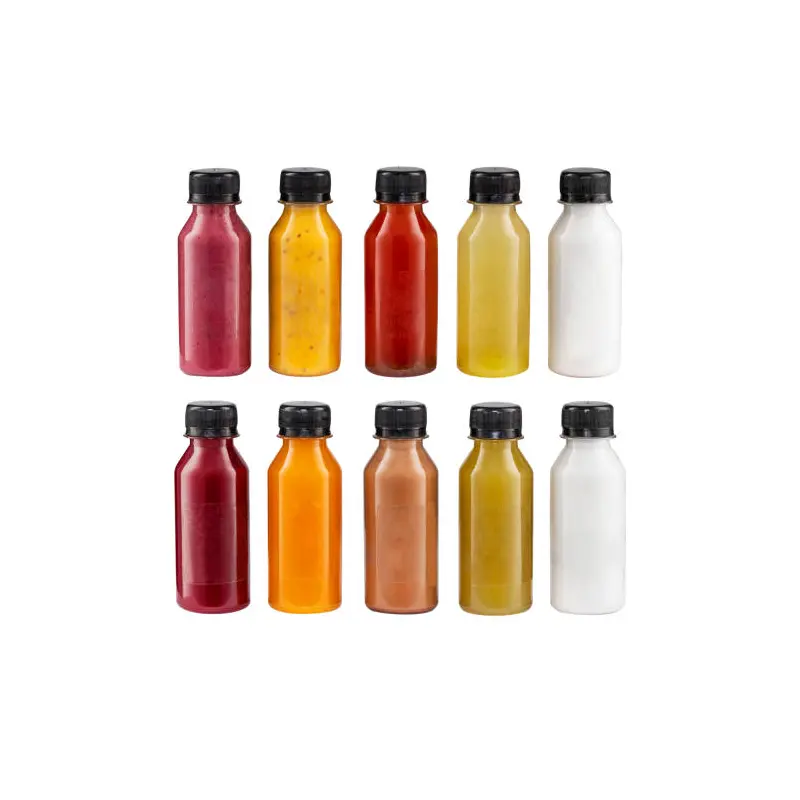 Factory wholesales 250ml 350ml 400ml 500ml plastic juice bottle custom transparent square plastic bottle for juice