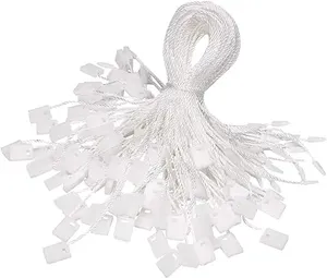 Etiqueta colgante de ropa personalizada hilo colorido plástico etiqueta colgante cuerdas bucle para ropa - Product Image 2