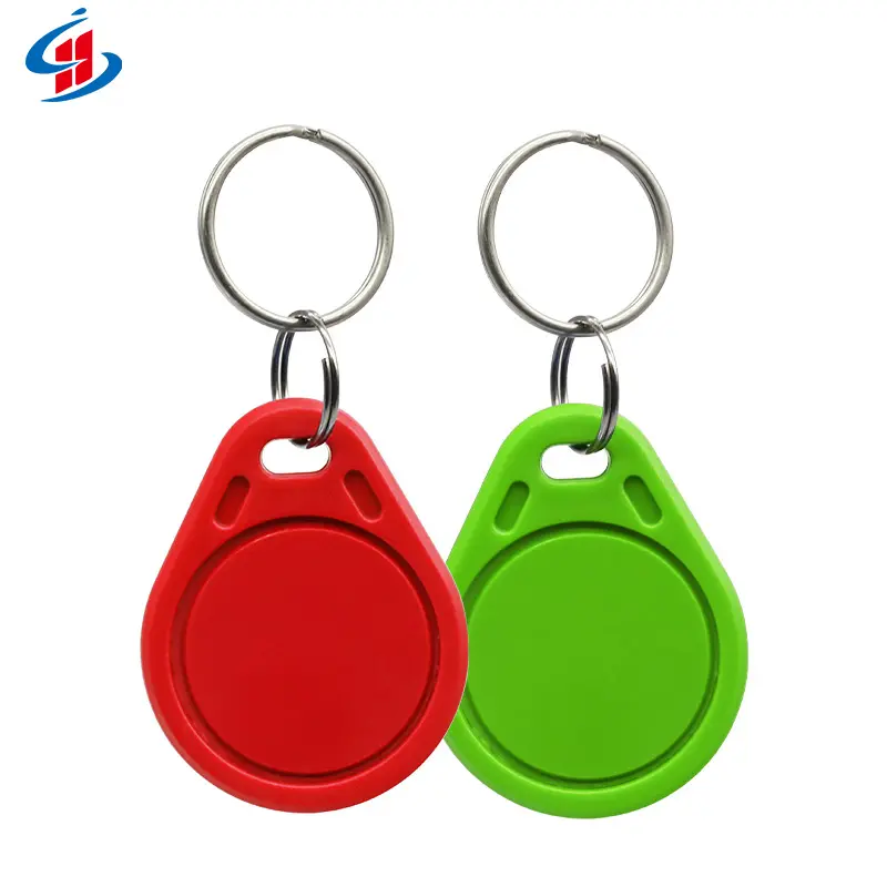 Grosir Proximity Access Control Keyfob Tag 125KHz LF TK4100 T5577 / 13.56MHz F08 Dapat Ditulis Ulang RFID Keyfob