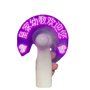 定制标志理想礼品便携式手持迷你Usb充电风扇带发光二极管闪光灯信息文字礼品