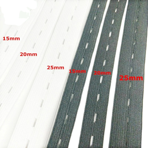 Cinta elástica de poliéster de punto personalizada con ojal, cinta elástica de ojal suministrada de fábrica - Product Image 6
