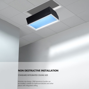 Casa inteligente dormitorio tragaluz artificial LED techo virtual Tuya Alexa sistema incrustado cuadrado azul cielo Luz - Product Image 5