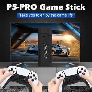 คอนโซลวิดีโอเกมเอาท์พุท4KHD P5-Pro ย้อนยุคพร้อมคอนโทรลเลอร์ไร้สาย2.4G คู่3D เกมรองรับ psp/ PS1/N64/NES/mane - Product Image 2