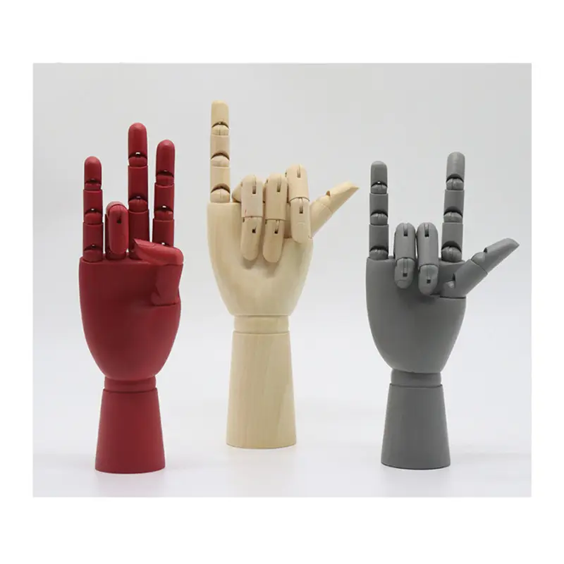 Dedos flexibles de madera títere mano articulada maniquí exhibición dibujar maniquí mano modelo decoración del hogar