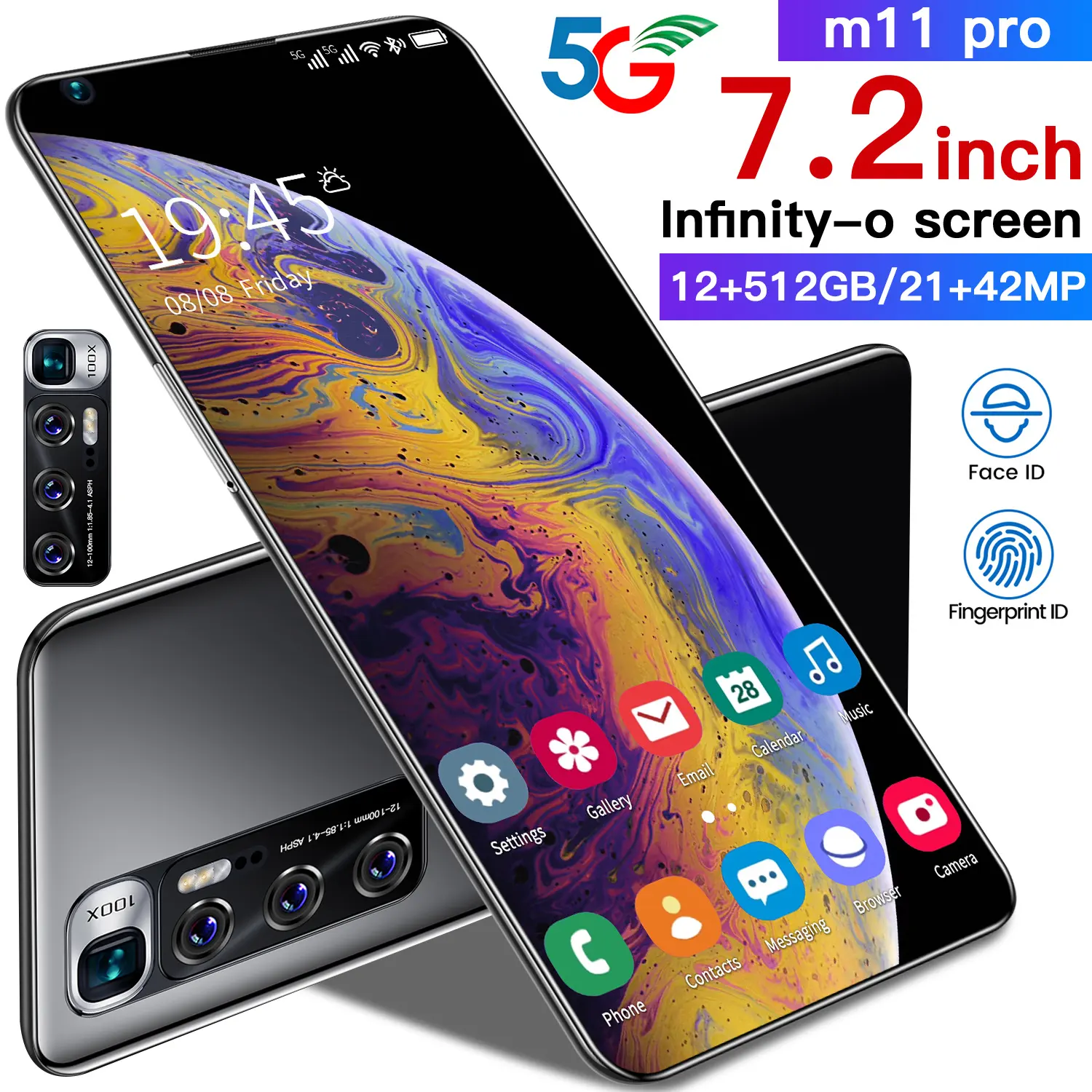 Globale Versione M11 U HD Fotocamera Dual SIM 12GB + 512GB Dual Card 6.7 Full-screen Globale telefoni d' Celulares Smartphone