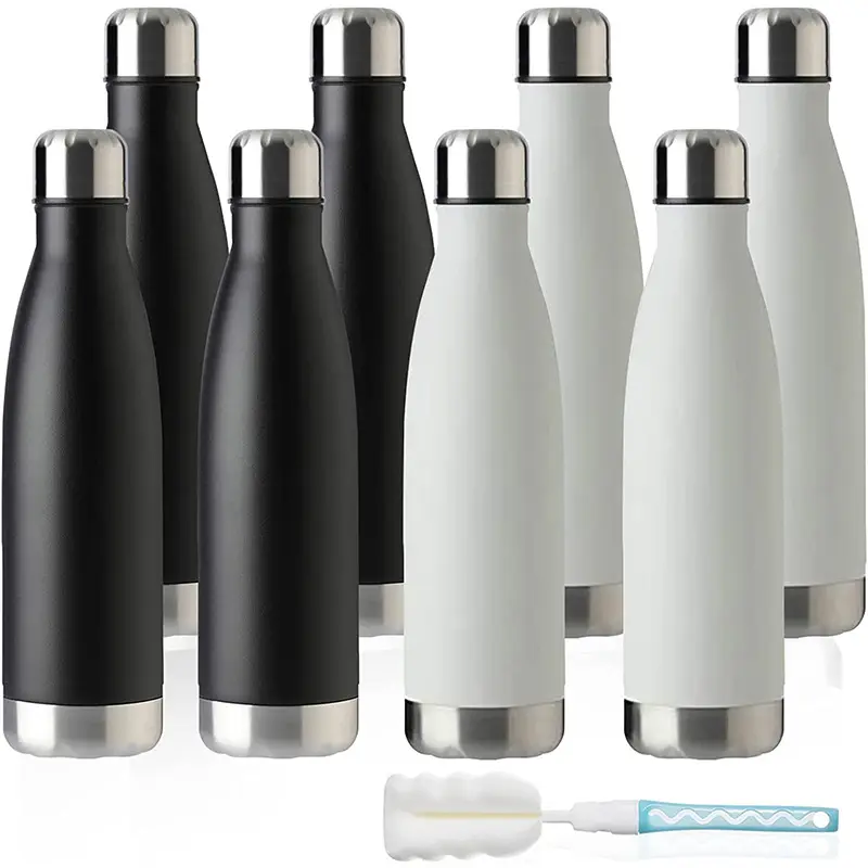 Matte Black Metal Insulated Thermal Cola Flask Stainless Steel Themo In Bulk Hot And Cold White 750ml Vacuum Flask Water Bottle