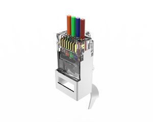 Cat7 Cat8 Cat6a Coloured <strong>Ethernet</strong> Rj45 Connector Pass Through Rj45 Pass Through Connector 50u - Product Image 3