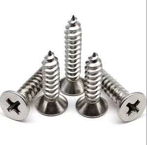 M1 M1.4 M1.7 M2 M3 M4 M5 M6 M8 A2 304 paslanmaz çelik DIN7050 Phillips düz havşa başkanı kendinden dokunarak vida çapraz ahşap vida - Product Image 1